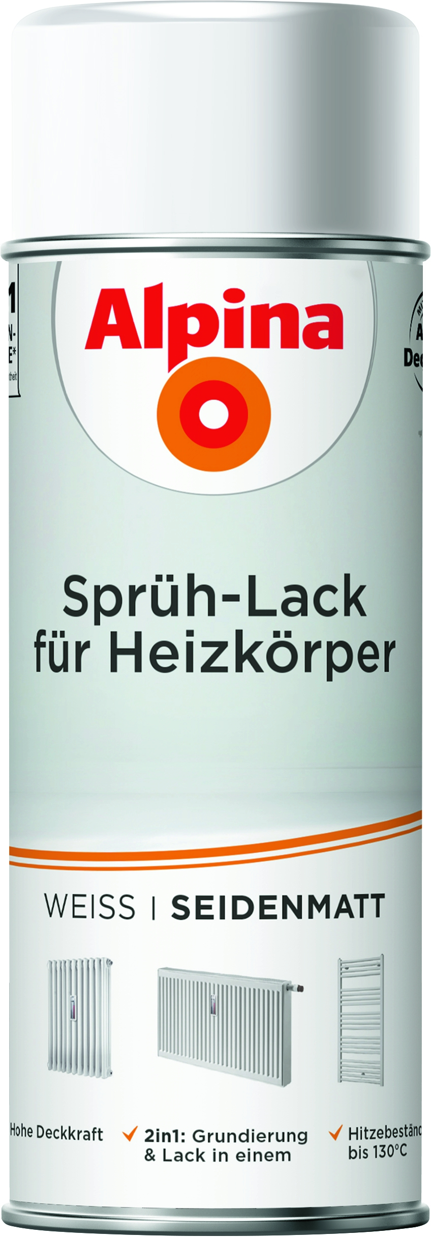 Alpina Sprüh-Lack für Heizkörper seidenmatt 400ml