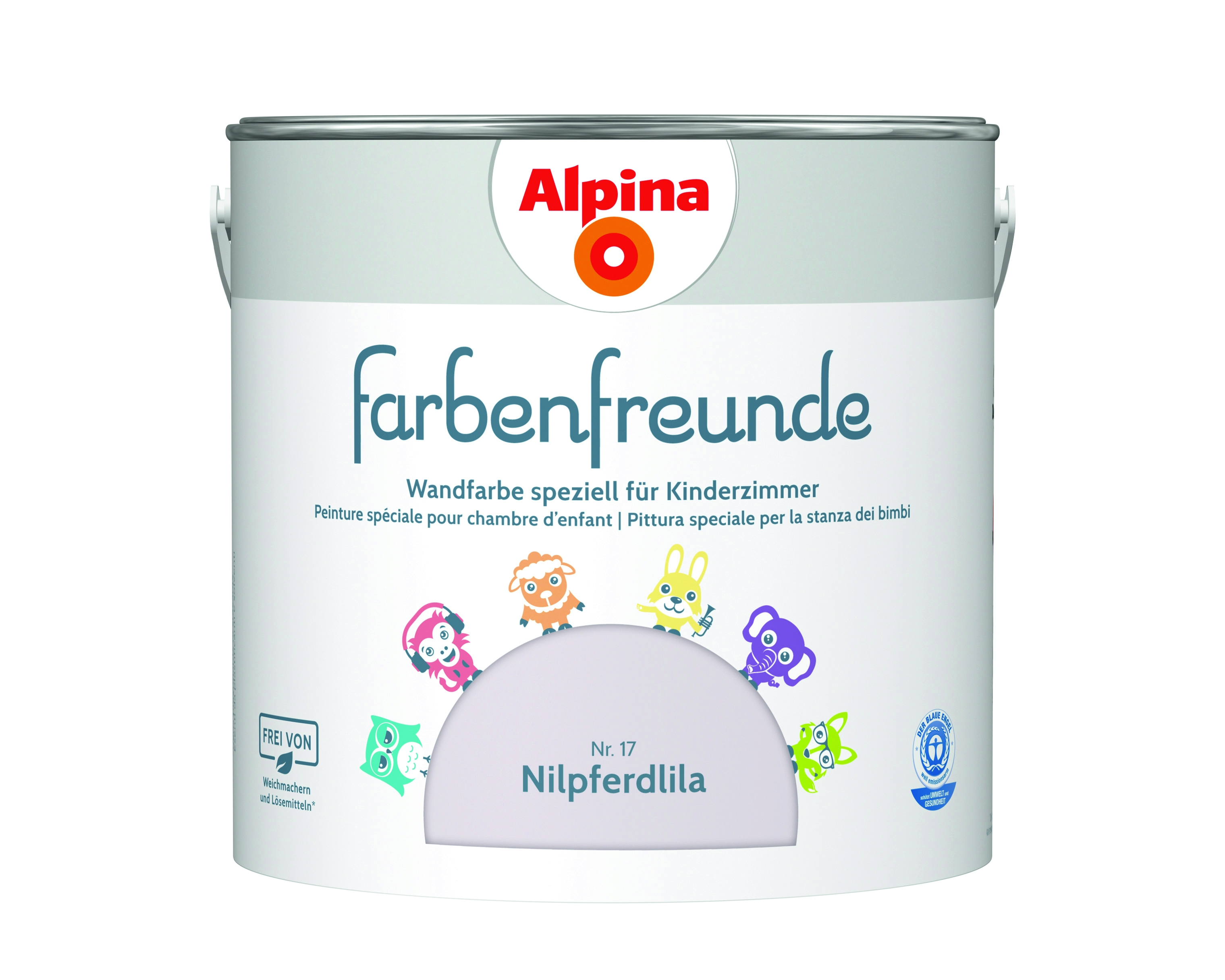 Alpina Farbenfreunde Nilpferdlila Nr. 17 - Wandfarbe lila - Konservierungsmittelfrei