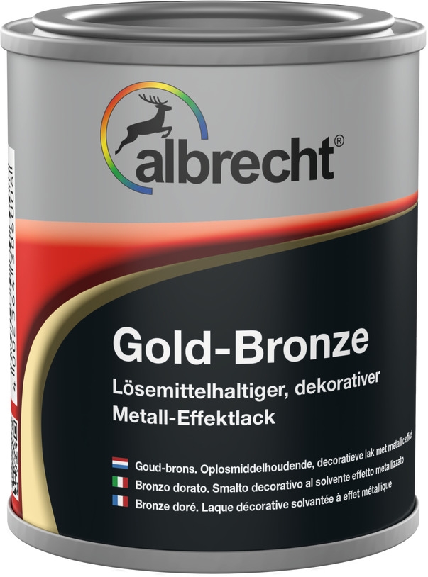 Albrecht® Gold-Bronze - Metall-Effektlack in Gold für dekorative Innenanstriche