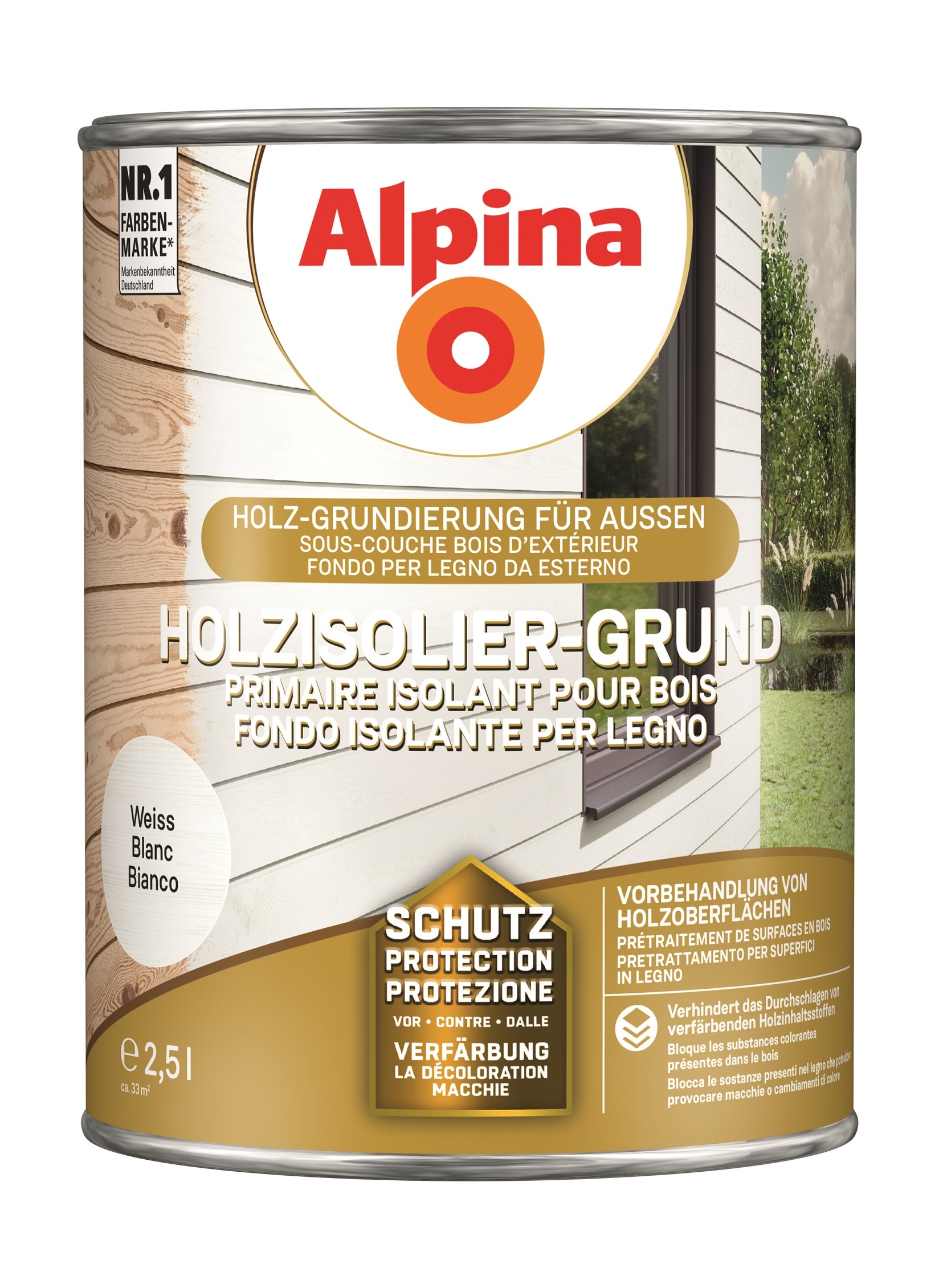 Alpina Holzisolier-Grund weiß