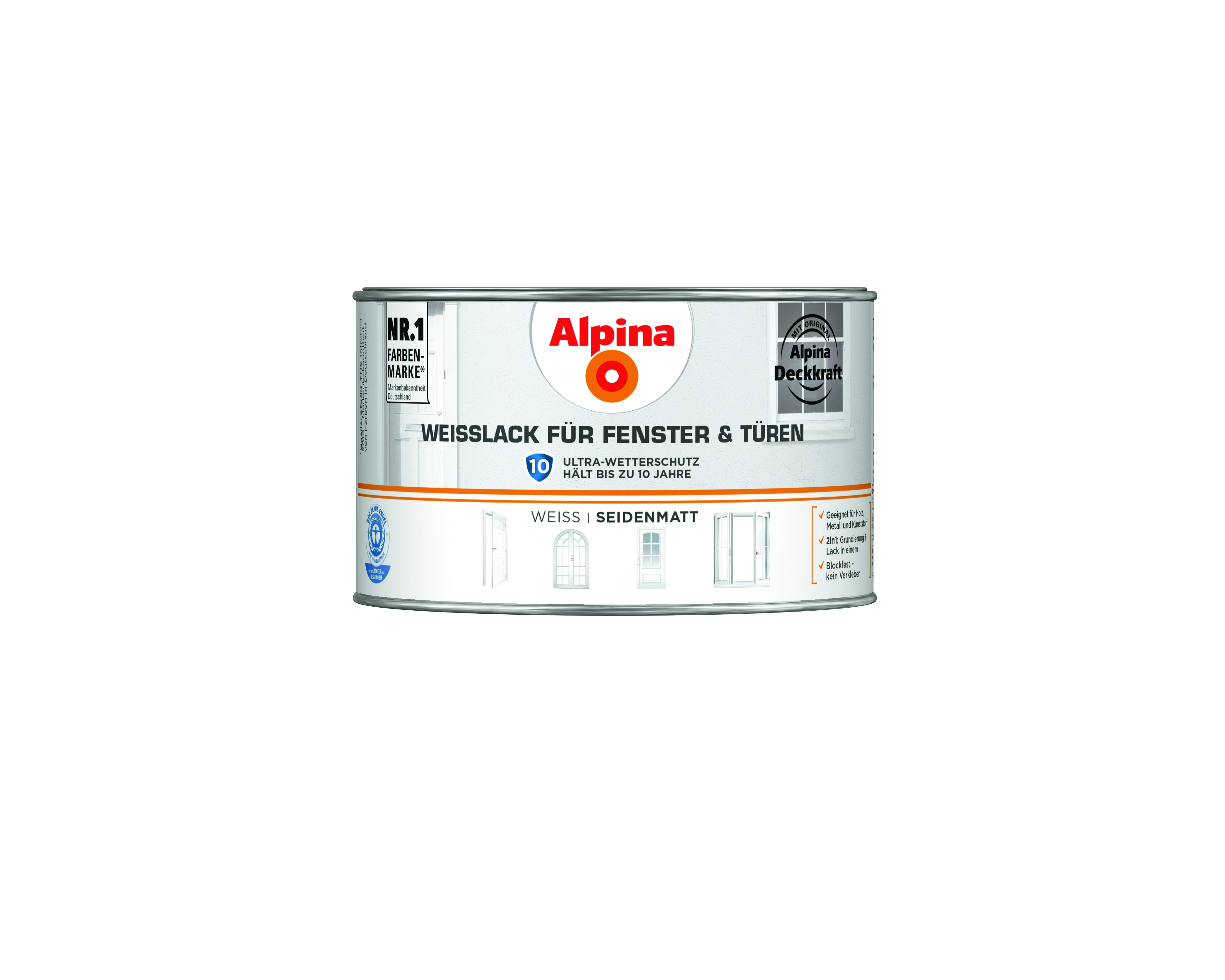 Alpina Weißlack für Fenster & Türen seidenmatt