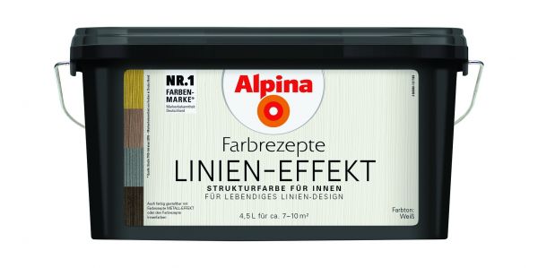 Alpina Farbrezepte Linien Effekt weiß 4,5ltr