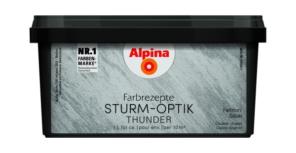 Alpina Farbrezepte Metall Effekt Sturm Silber 1ltr