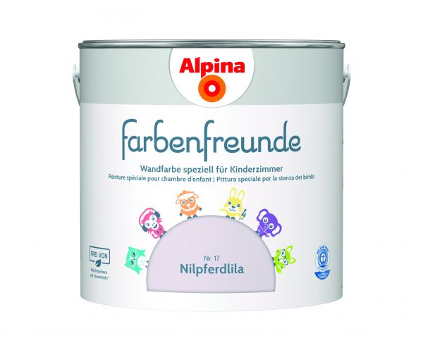 Alpina Farbenfreunde Nilpferdlila Nr. 17 - Wandfarbe lila - Konservierungsmittelfrei