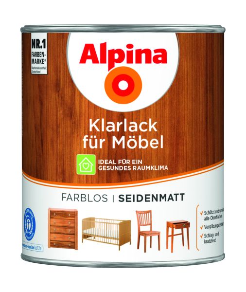 Alpina Klarlack für Möbel seidenmatt