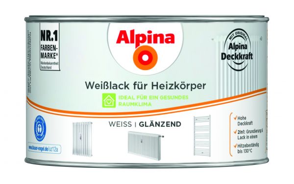 Alpina Weißlack für Heizkörper glänzend