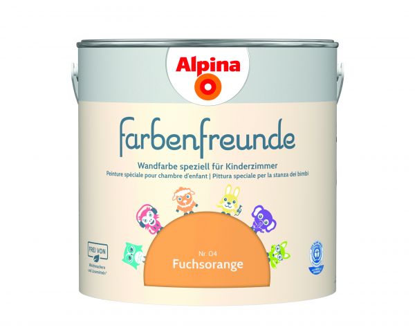 Alpina Farbenfreunde Fuchsorange Nr. 04 - orange - Kinderzimmer Wandfarbe