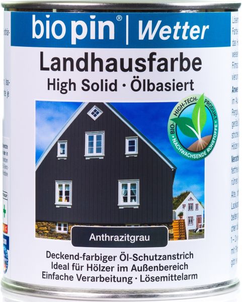 biopin Landhausfarbe anthrazitgrau **Auslaufartikel**