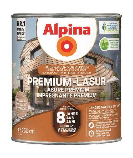 Alpina Premium Holz-Lasur für außen - Sandstone
