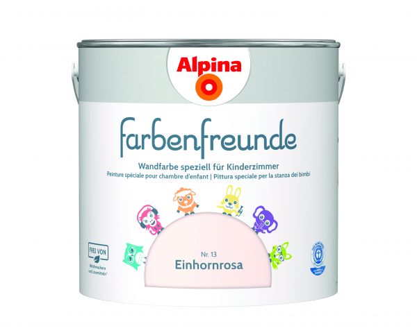 Alpina Farbenfreunde Einhornrosa Nr 13 - Wandfarbe rosa - Konservierungsmittelfrei