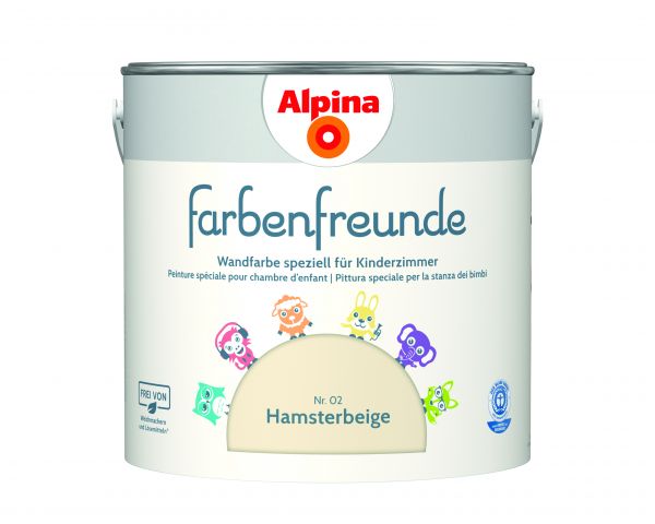 Alpina Farbenfreunde Hamsterbeige Nr 02 - Wandfarbe beige - Konservierungsmittelfrei