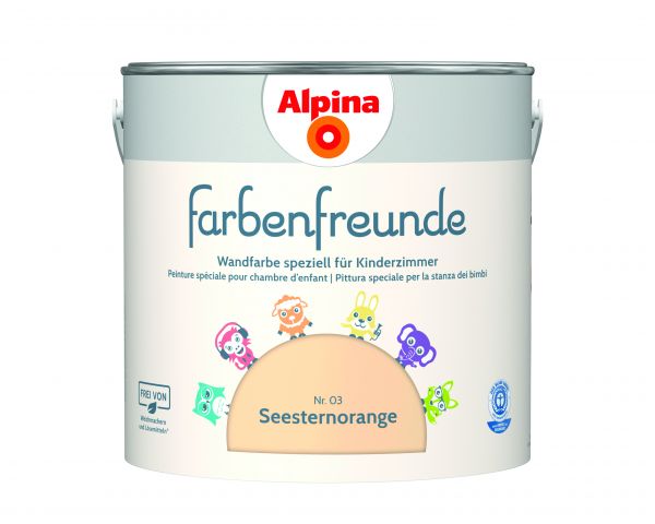 Alpina Farbenfreunde Seesternorange Nr 03 - Wandfarbe orange - Konservierungsmittelfrei