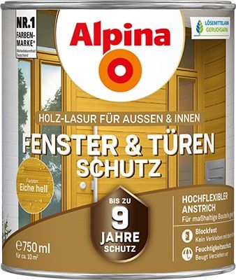 Alpina Fenster und Türenschutz eiche hell - Holzlasur