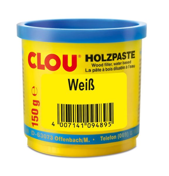 Clou Holzpaste wasserverdünnbar weiß 150gr