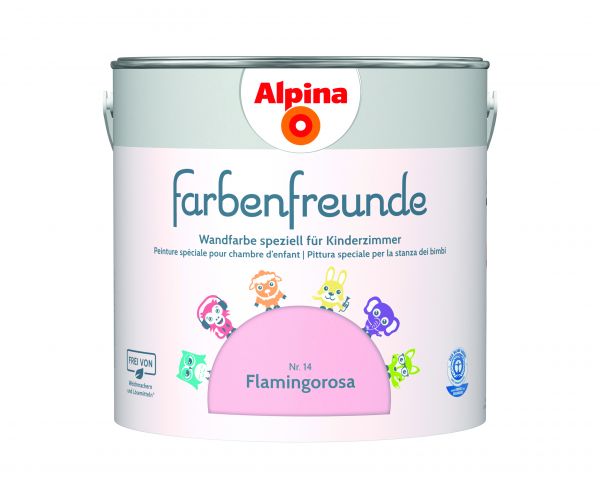 Alpina Farbenfreunde Flamingorosa Nr. 14 - Wandfarbe rosa - Konservierungsmittelfrei