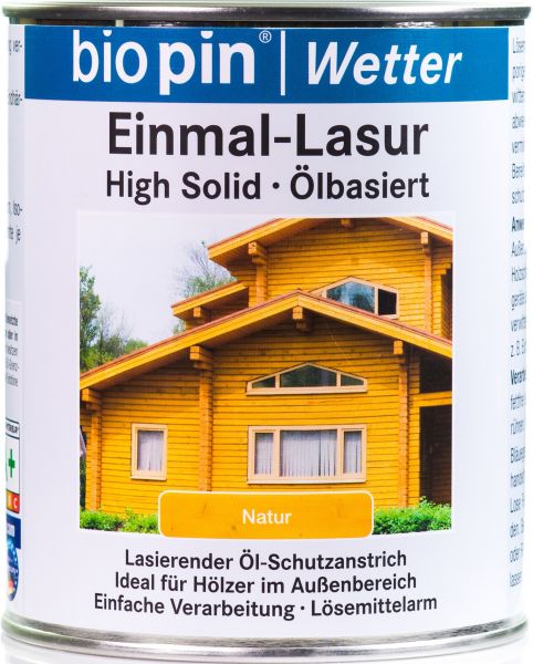 biopin Einmal Lasur natur **Auslaufartikel**