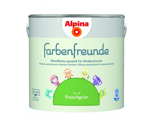 Alpina Farbenfreunde Froschgrün Nr. 08 - Wandfarbe grün - Konservierungsmittelfrei