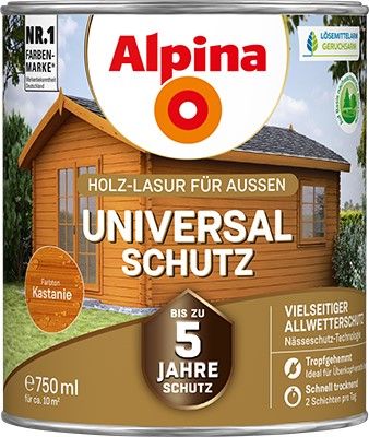 Alpina Universal-Schutz kastanie - Holzlasur