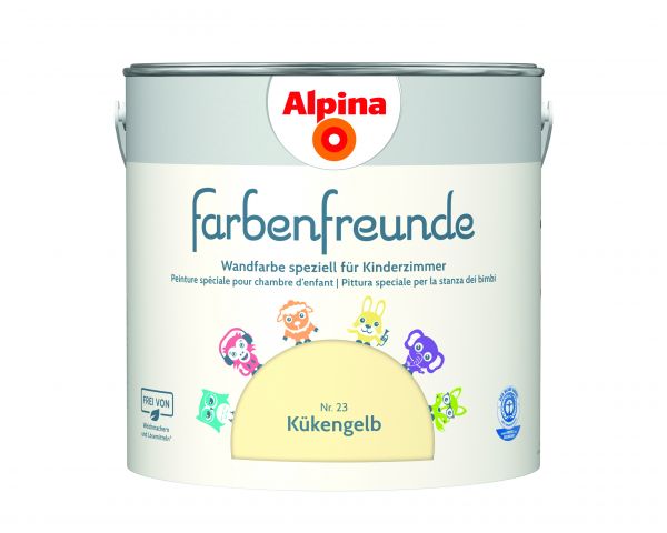 Alpina Farbenfreunde Kükengelb Nr. 23 - Wandfarbe gelb - Konservierungsmittelfrei
