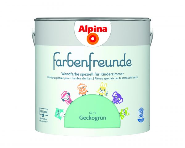 Alpina Farbenfreunde Geckogrün Nr. 19 - Wandfarbe grün - Konservierungsmittelfrei