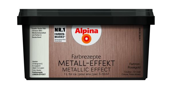 AP Farbrezepte Metall Effekt Roségold 1ltr