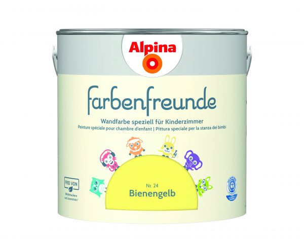 Alpina Farbenfreunde Bienengelb Nr. 24 - Wandfarbe gelb - Konservierungsmittelfrei