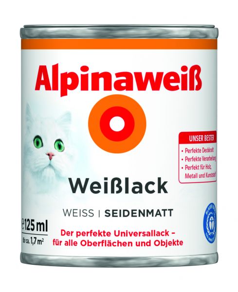 Alpinaweiß Weißlack seidenmatt