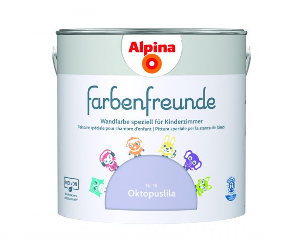 Alpina Farbenfreunde Oktopuslila Nr. 18 - Wandfarbe lila - Konservierungsmittelfrei