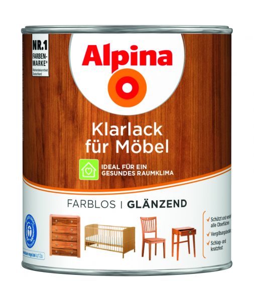 Alpina Klarlack für Möbel glänzend