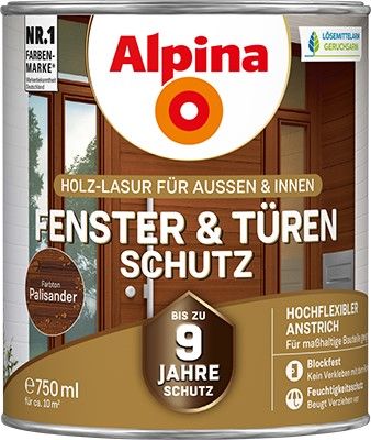 Alpina Fenster und Türenschutz palisander - Holzlasur