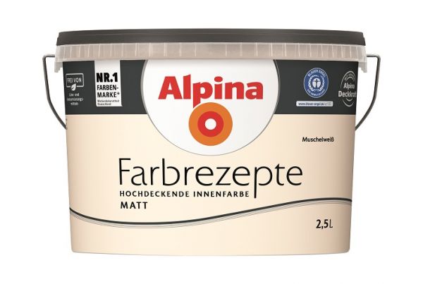 Alpina Farbrezepte Muschelweiß - Innenfarbe