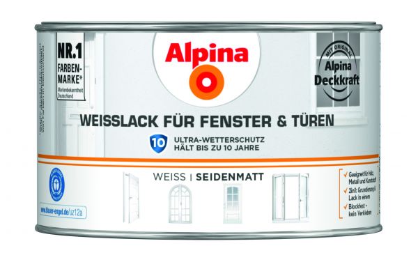 Alpina Weißlack für Fenster & Türen seidenmatt
