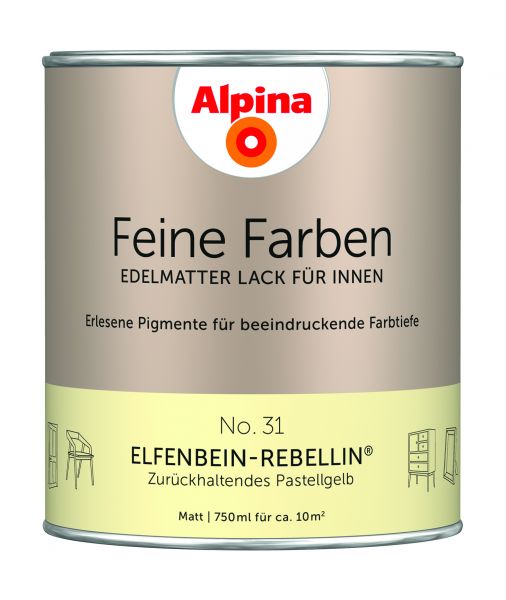 Alpina Feine Farben Lack Elfenbein Rebellin 750ml